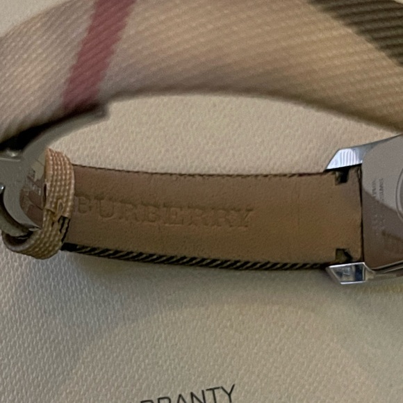 Burberry BU1060 Women’s Swiss Made Rectangular Watch – Nova Check Strap – - Picture 14 of 16